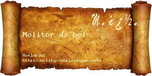 Molitor Ábel névjegykártya
