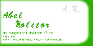 abel molitor business card